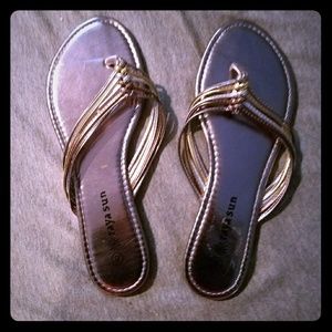 Metallic sandals
